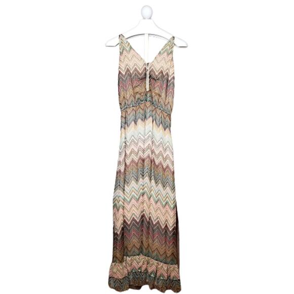 Pure Sugar Boho Zig Zag Maxi Dress Small - Picture 1 of 12